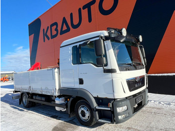 Xe tải thùng lửng/ Phẳng, Xe cẩu tự hành MAN TGL 8.220 4x2 HMF 340 K2 / PLATFORM L=4147 mm: hình 4