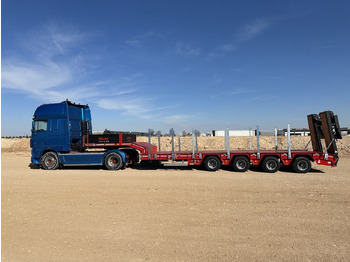Sơ mi rơ moóc thùng thấp mới GVN Trailer 4 AXLE EXTENDABLE LOWBED: hình 2