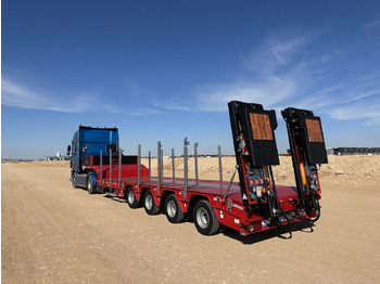 Sơ mi rơ moóc thùng thấp mới GVN Trailer 4 AXLE EXTENDABLE LOWBED: hình 5