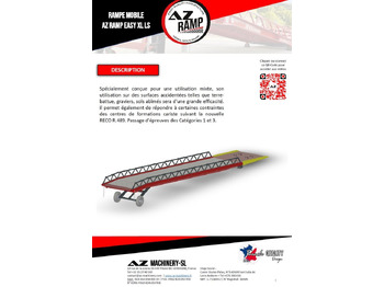 Đường dốc di động mới AZ RAMP-EASY XL-8 LS. Long slope Mobil Loading Ramp 8 t Capacity: hình 2