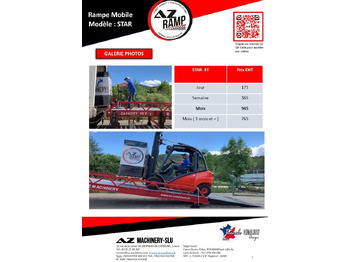 Đường dốc di động mới **RENTAL** Loading Ramp with with hydraulic tilting bridge -  AZ RAMP - STAR- 8T. 8 ton capacity: hình 2
