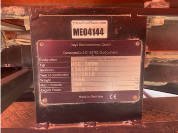 Máy đóng cọc  Gayk HRE3000: hình 5
