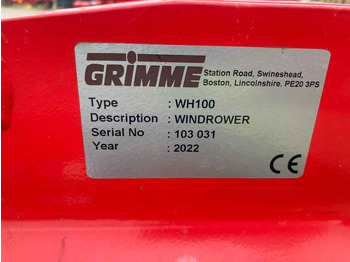 Máy gặt Grimme Grimme WH100 Single Row Potato Windrower: hình 2