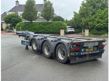 Xe chở container/ Sơ mi rơ moóc hoán đổi thân D-TEC Flexitrailer Multi Liftaxle Drumbrakes TOP Condition NL Trailer 2 Pieces: hình 3