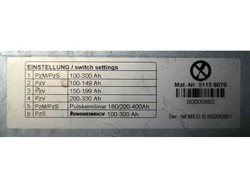 Ắc quy cho Thiết bị xử lý vật liệu Jungheinrich 51158076 | build in charger ELG2430V-VI(EJC)  24V 30A capacity 100- build in charger ELG2430V-VI(EJC)  24V 30A capacity 100-300Ah  sn. B0000861 year 2012: hình 4
