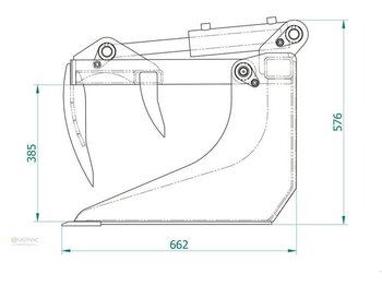 Trang thiết bị hầm chứa mới Vemac Krokodilschaufel 90 cm Kroko Schaufel Avant Multione Hoflader NEU: hình 2