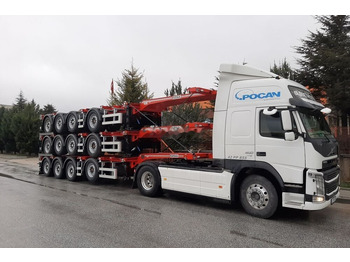 Xe chở container/ Sơ mi rơ moóc hoán đổi thân để vận chuyển container mới Özgül 4 AXLE HIGH CUBE CONTAINER CARRIER: hình 3