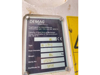 Cẩu gấp cho Máy móc xây dựng Terex Demag 80t hook block 3-sheaves, 21mm: hình 5 Cẩu gấp cho Máy móc xây dựng Terex Demag 80t hook block 3-sheaves, 21mm: hình 5