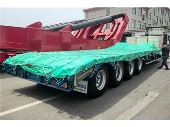 Sơ mi rơ moóc thùng thấp mới TITAN 4 Axle Extendable Low Bed Trailer for Sale In Nigeria: hình 4