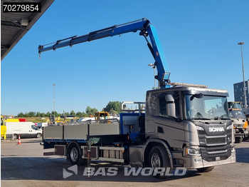 Xe tải thùng lửng/ Phẳng, Xe cẩu tự hành Scania P280 4X2 HMF 1420K-RC Kran Crane Automatic Euro 6: hình 3