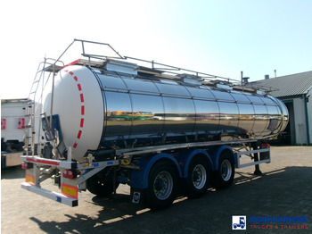 Sơ mi rơ moóc bồn Feldbinder Chemical tank (non-ADR) inox 30 m3 / 1 comp + pump: hình 3