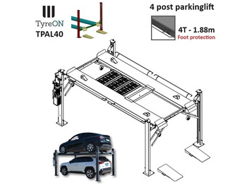 Trang thiết bị xưởng TPAL40 mobile 4 post parking lift for car - 4T - Height 188 cm - Long 415 cm runways with automatic roll-off protection - 230V-1 phase - To park 2 vehicles on top of each: hình 2