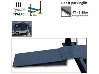 Trang thiết bị xưởng TPAL40 mobile 4 post parking lift for car - 4T - Height 188 cm - Long 415 cm runways with automatic roll-off protection - 230V-1 phase - To park 2 vehicles on top of each: hình 5