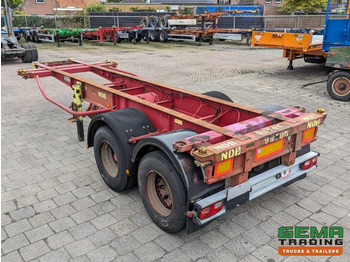 Xe chở container/ Sơ mi rơ moóc hoán đổi thân Krone SZC 20FT 2-Assen ROR - STEEL Suspension - DOUBLE tires - DrumBrakes (O1916): hình 3
