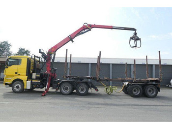 Xe chở gỗ MAN 26.540 TGX 6x4, Kombizug, Huttner LNZK 20: hình 3