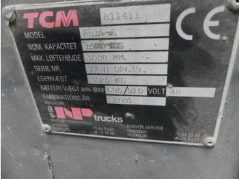 Xe nâng điện Chariot élévateur TCM FB15-6: hình 5