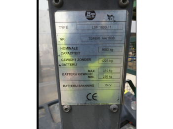 Máy xếp chồng Gerbeur électrique (pour pièces) BT LSF 1600/1 - Réf : 9760-207: hình 3