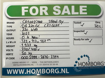 Bộ phát điện mới Caterpillar DE220GC C7.1 GCAT 220 kVA Stand-By Silent Generatorset CAT New !: hình 2 Bộ phát điện mới Caterpillar DE220GC C7.1 GCAT 220 kVA Stand-By Silent Generatorset CAT New !: hình 2