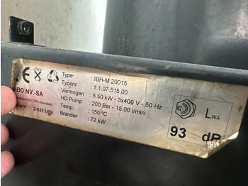 Máy phun rửa áp lực Perkins DIBO IBH-M 20015 Hogedruk unit 200 Bar 1500 L / min Mobiele Aanhanger 12.5 kVA aggregaat: hình 5