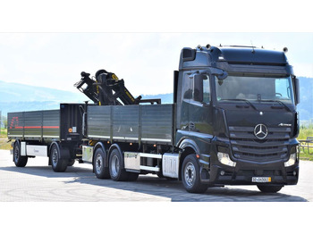Xe cẩu tự hành, Xe tải thùng lửng/ Phẳng Mercedes-Benz ACTROS 2542 + PK18002-EH C/FUNK + Anhänger!: hình 3