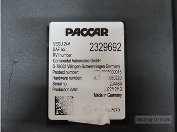 ECU cho Xe tải mới DAF 2329692 VECU Regeleenheid: hình 2 ECU cho Xe tải mới DAF 2329692 VECU Regeleenheid: hình 2