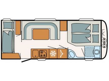 Rơ moóc kiểu caravan Dethleffs c'trend 565 FMK Dusche/Mini Autark Paket: hình 1