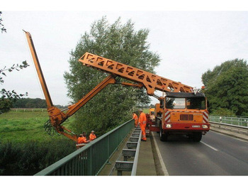 Nền bục trên không gắn trên xe tải FAUN