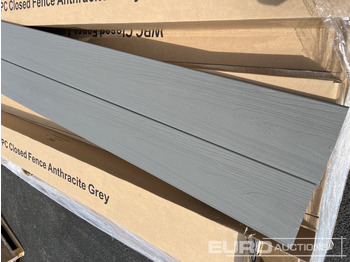 Trang thiết bị xây dựng 1.8m Wide Anthracite Grey Composite Fence Panels (25 of), 2.45m Black Aluminium Posts (26 of), Complete With Assembly Kit: hình 3