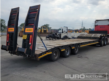 Sơ mi rơ moóc thùng thấp 2001 Dennison Trailers Tri Axle Step Frame Low Loader, Hydraulic Ramps, Out Riggers: hình 5