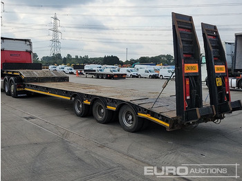 Sơ mi rơ moóc thùng thấp 2001 Dennison Trailers Tri Axle Step Frame Low Loader, Hydraulic Ramps, Out Riggers: hình 3