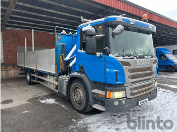 Xe tải thùng lửng/ Phẳng, Xe cẩu tự hành Brädgårdsbil / SCANIA P250 / Nybesiktigad kran: hình 3