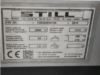 Máy xếp chồng Still EXV20I/BATT.NEU: hình 5