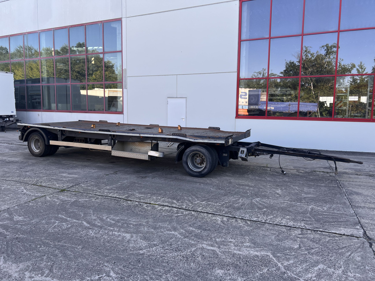 Dinkel DAC 18000 2 Achs Kombi- Anhänger für Abroll- oder Absetzmulden oder Tieflader - Rơ moóc thùng lửng/ Phẳng: hình 1 Dinkel DAC 18000 2 Achs Kombi- Anhänger für Abroll- oder Absetzmulden oder Tieflader - Rơ moóc thùng lửng/ Phẳng: hình 1
