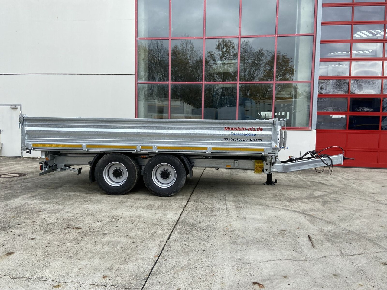Rơ moóc ben Möslein  14 t Tandemkipper Tieflader Breite Reifen-- Neu: hình 8
