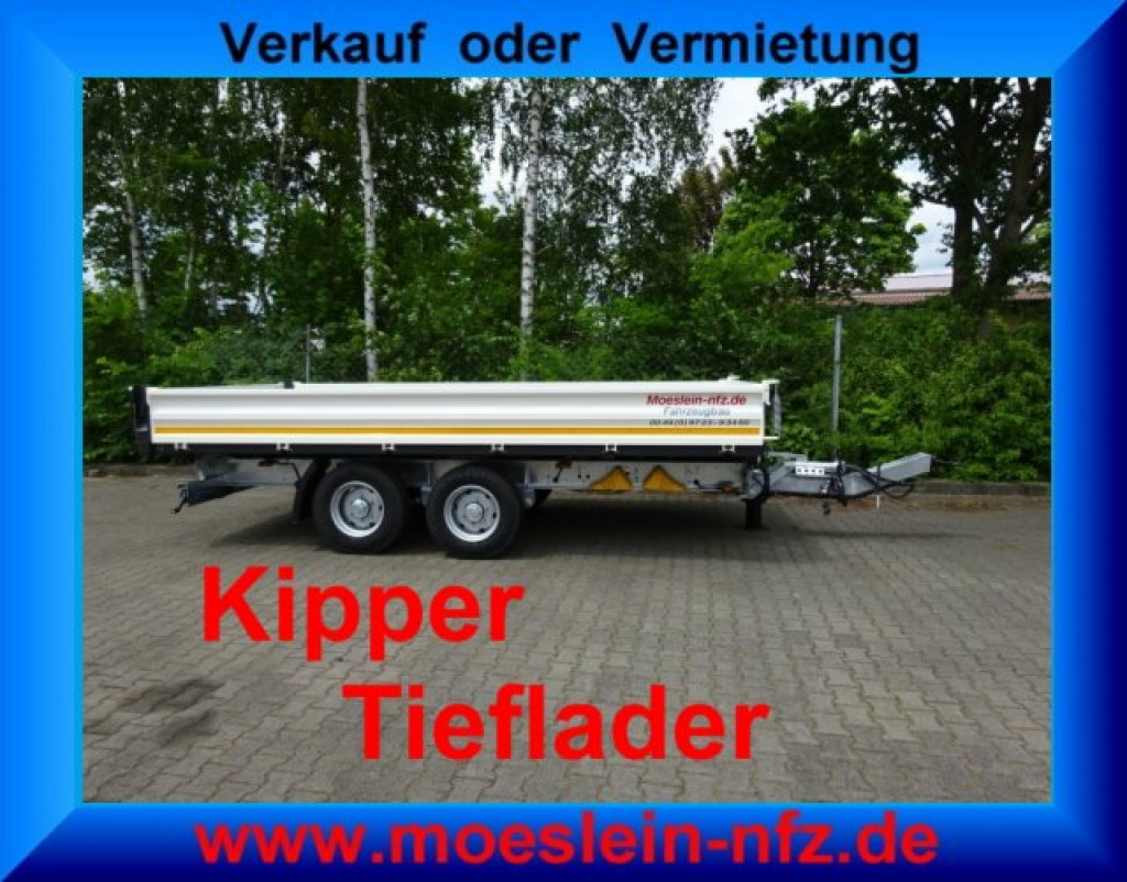 Möslein TTD 11 Weiß neuer Tandem 3- Seitenkipper Tieflader-- Neufahrzeug -- - Rơ moóc ben: hình 1 Möslein TTD 11 Weiß neuer Tandem 3- Seitenkipper Tieflader-- Neufahrzeug -- - Rơ moóc ben: hình 1