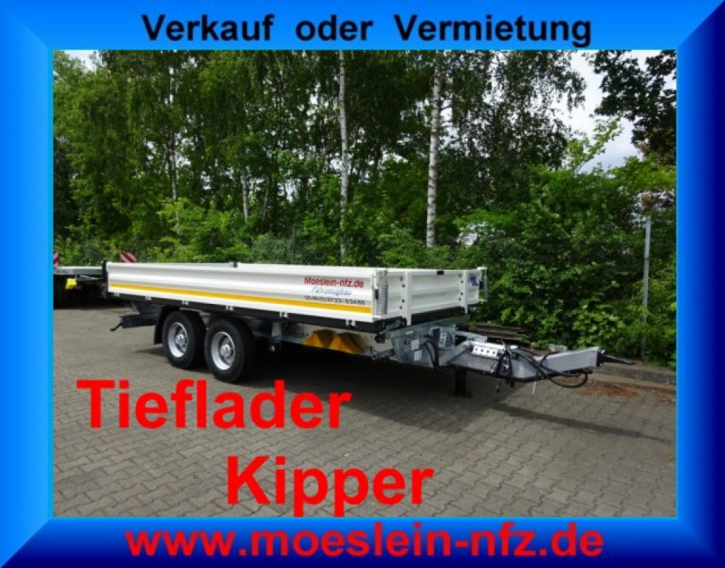 Möslein TTD 13 Weiß 13 t Tandem 3- Seitenkipper Tieflader-- Neufahrzeug -- - Rơ moóc ben: hình 1 Möslein TTD 13 Weiß 13 t Tandem 3- Seitenkipper Tieflader-- Neufahrzeug -- - Rơ moóc ben: hình 1