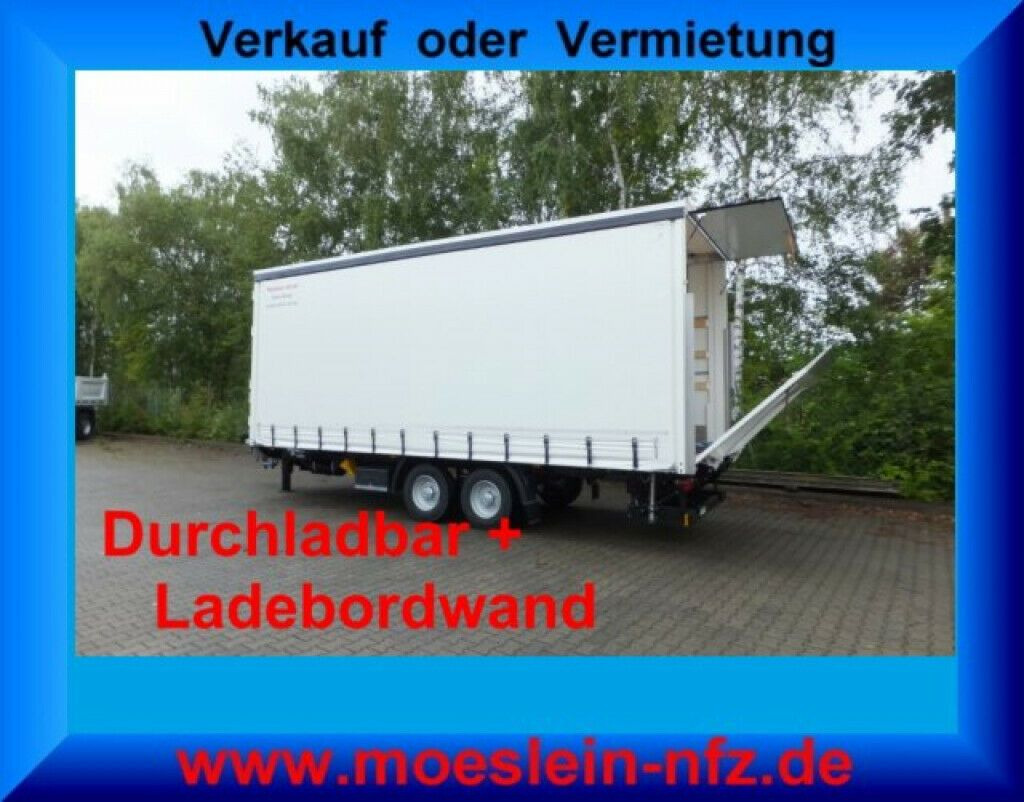Möslein neuer Planenanhänger, Ladebordwand + Durchladba - Rơ moóc mui bạt: hình 1 Möslein neuer Planenanhänger, Ladebordwand + Durchladba - Rơ moóc mui bạt: hình 1