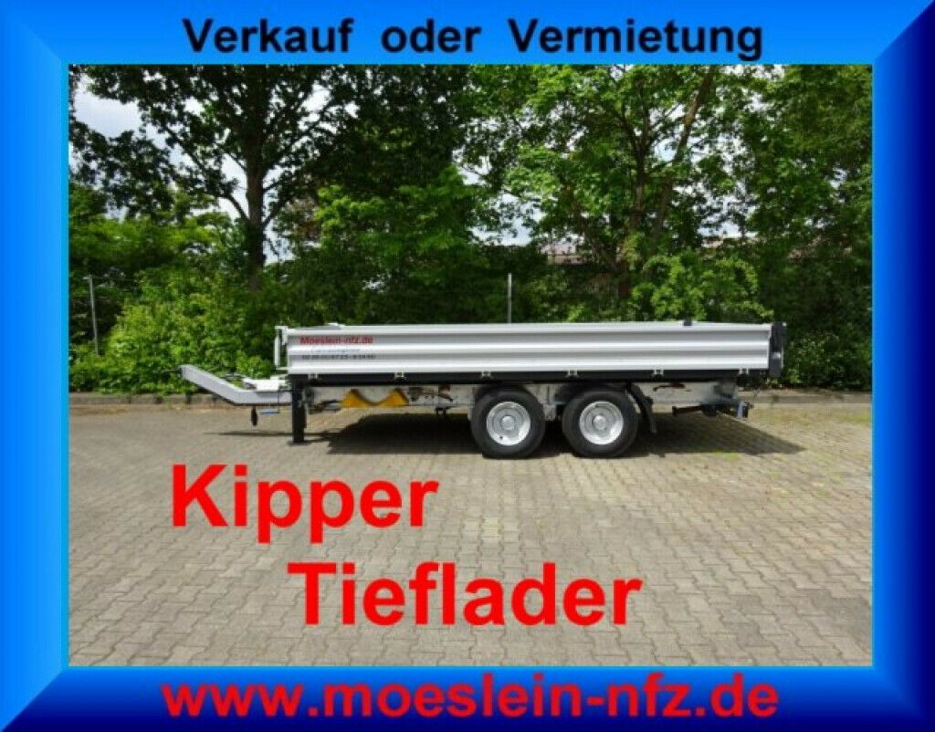 Möslein neuer Tandem 3- Seitenkipper Tieflader-- Neufah - Rơ moóc ben: hình 3 Möslein neuer Tandem 3- Seitenkipper Tieflader-- Neufah - Rơ moóc ben: hình 3