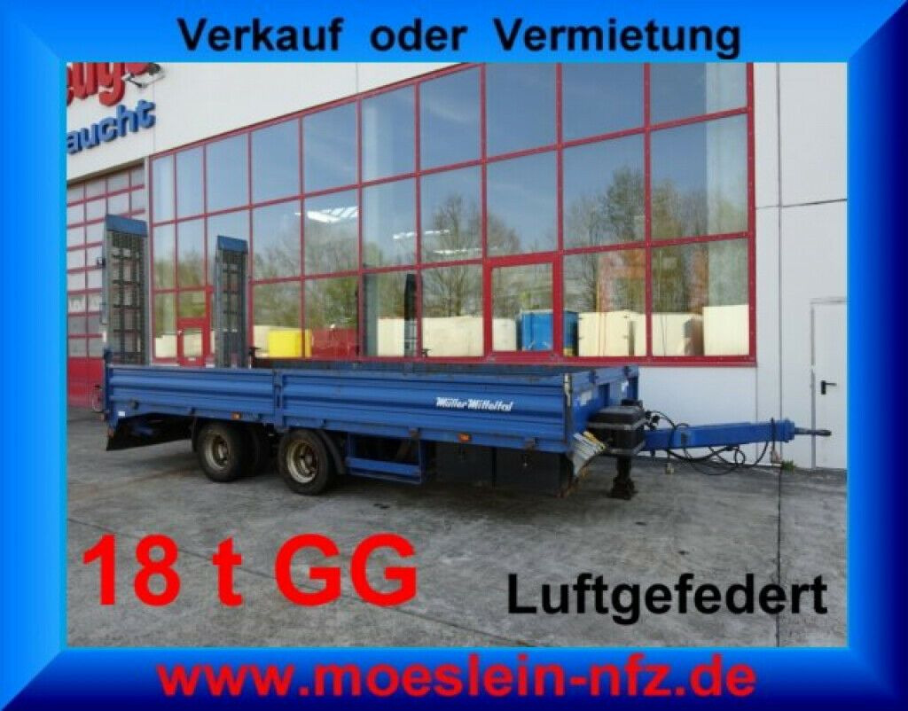 Müller-Mitteltal 18 t GG Tandemtieflader - Rơ moóc thùng thấp: hình 1 Müller-Mitteltal 18 t GG Tandemtieflader - Rơ moóc thùng thấp: hình 1