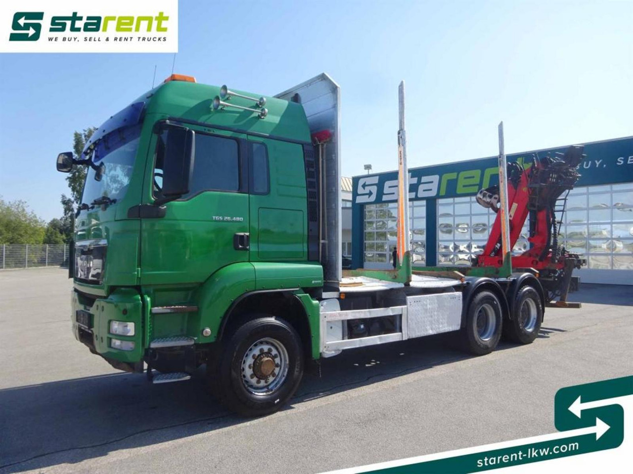 MAN TGS 26.480 6x6 Holzaufbau mit Kran, Palfinger 120Z - Xe chở gỗ: hình 1 MAN TGS 26.480 6x6 Holzaufbau mit Kran, Palfinger 120Z - Xe chở gỗ: hình 1