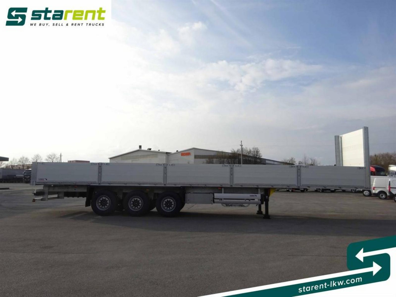 Schmitz Baustofftrailer Liftachse Rungen 80cm Bordwände - Sơ mi rơ moóc thùng lửng/ Phẳng: hình 4 Schmitz Baustofftrailer Liftachse Rungen 80cm Bordwände - Sơ mi rơ moóc thùng lửng/ Phẳng: hình 4