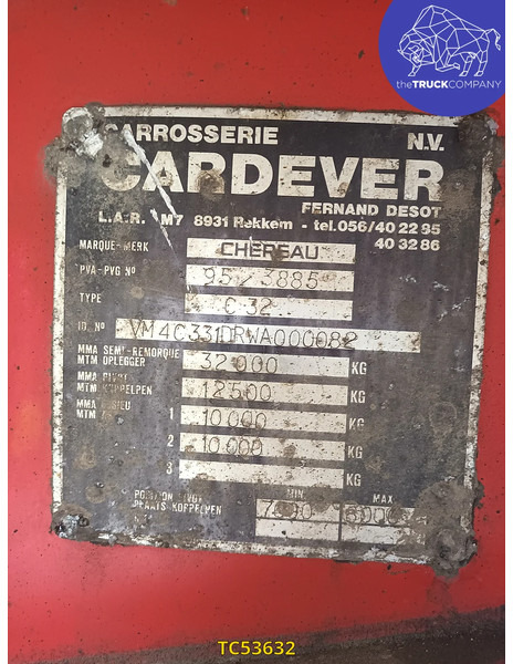 Chereau - Sơ mi rơ moóc hộp kín: hình 2 Chereau - Sơ mi rơ moóc hộp kín: hình 2
