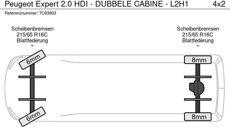 Xe van nhỏ gọn Peugeot Expert 2.0 HDI - DUBBELE CABINE - L2H1: hình 7 Xe van nhỏ gọn Peugeot Expert 2.0 HDI - DUBBELE CABINE - L2H1: hình 7