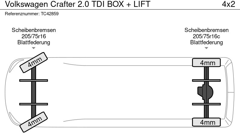 Volkswagen Crafter 2.0 TDI BOX + LIFT - Xe tải nhỏ thùng kín: hình 4 Volkswagen Crafter 2.0 TDI BOX + LIFT - Xe tải nhỏ thùng kín: hình 4