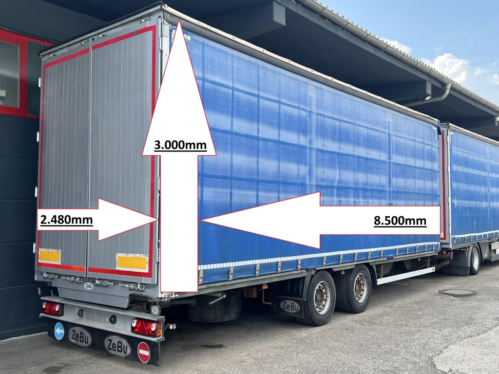 Zebu 3037 Tandem 8.5m P+P Edscha Verdeck - Rơ moóc mui bạt: hình 1 Zebu 3037 Tandem 8.5m P+P Edscha Verdeck - Rơ moóc mui bạt: hình 1