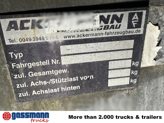 Ackermann Z-EAF 11-7,4/102TZ, Verzinkt - Xe chở container/ Rơ moóc hoán đổi thân: hình 4 Ackermann Z-EAF 11-7,4/102TZ, Verzinkt - Xe chở container/ Rơ moóc hoán đổi thân: hình 4