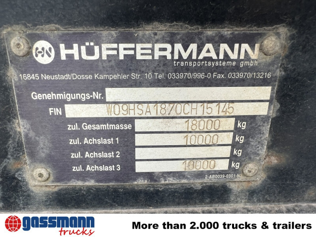 Hüffermann HSA 18.70 L Schlittenabroller - Rơ moóc thùng chứa: hình 4 Hüffermann HSA 18.70 L Schlittenabroller - Rơ moóc thùng chứa: hình 4