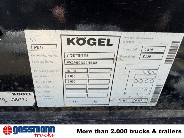 Kögel AW 18 - Xe chở container/ Rơ moóc hoán đổi thân: hình 2 Kögel AW 18 - Xe chở container/ Rơ moóc hoán đổi thân: hình 2
