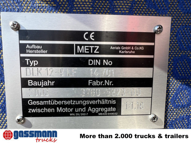 MAN LE 15.255 4x2 LLC Doka, Metz DLA-K 12/9 - Xe tải cứu hỏa: hình 4 MAN LE 15.255 4x2 LLC Doka, Metz DLA-K 12/9 - Xe tải cứu hỏa: hình 4