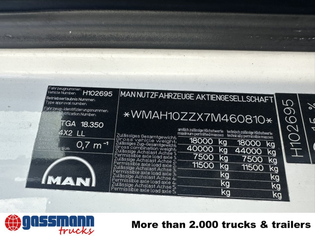 MAN TGA 18.350 4x2 LL, Fahrschulausstattung - Xe tải hộp: hình 2 MAN TGA 18.350 4x2 LL, Fahrschulausstattung - Xe tải hộp: hình 2